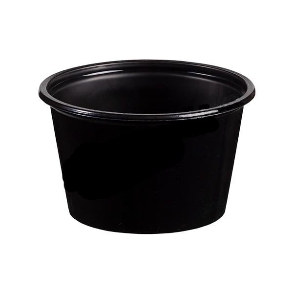 Plastik Siyah Sos Kabı 80 cc Sıcağa Dayanıklı