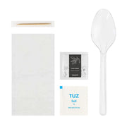 5li Lüks Yemek Seti Şeffaf (YMKSET-06) - 50 Adet