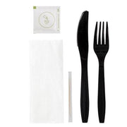 5'li Ultra Lüks Çatal-Bıçak Yemek Seti Siyah