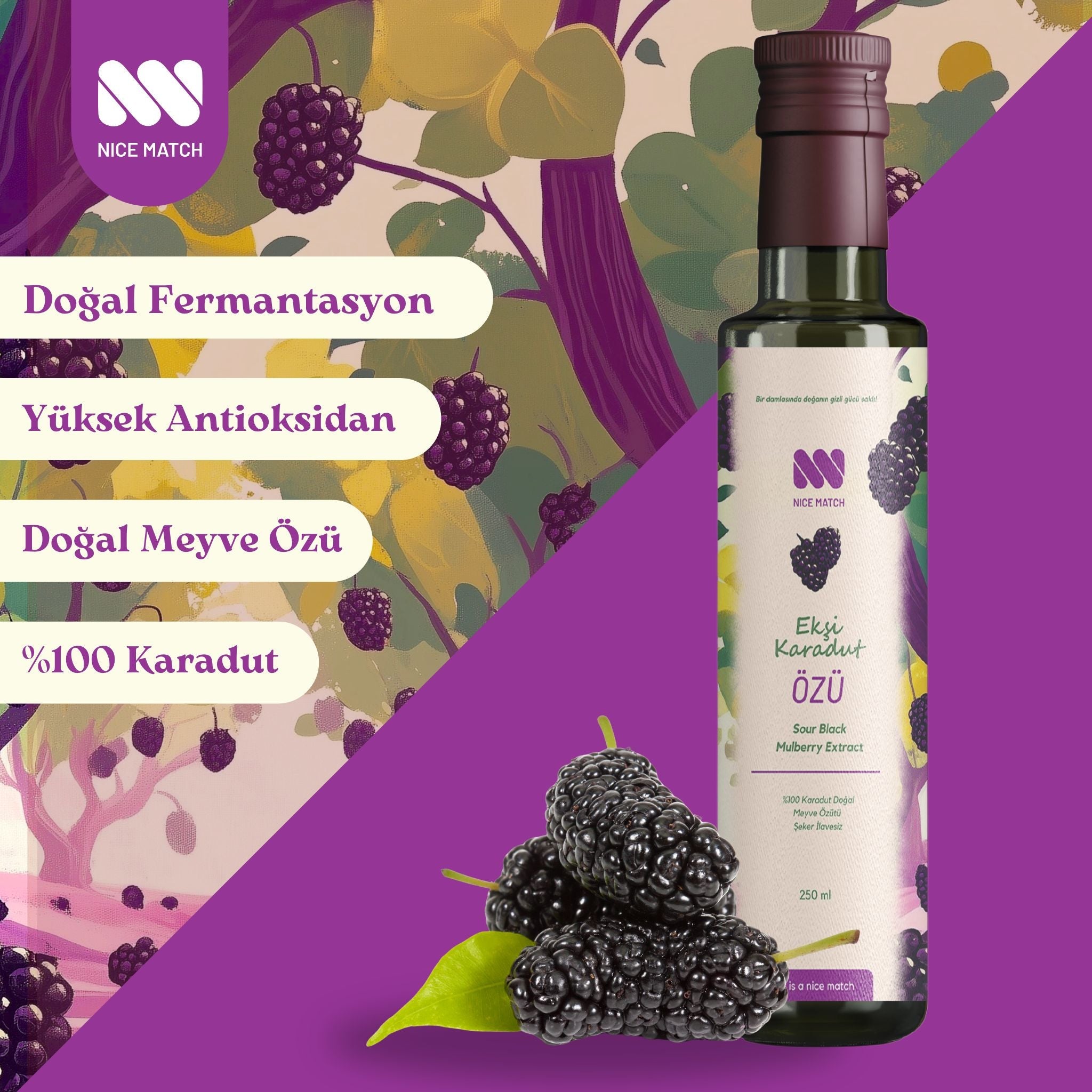 Doğal Katkısız Karadut Özü