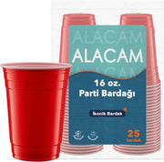 Red Party Cup PET, 25 Count 16 OZ - 500 ML