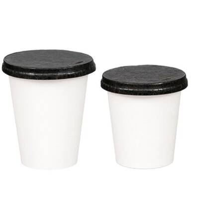 8-9-12 oz Karton Sıcak İçecek Kapağı Siyah