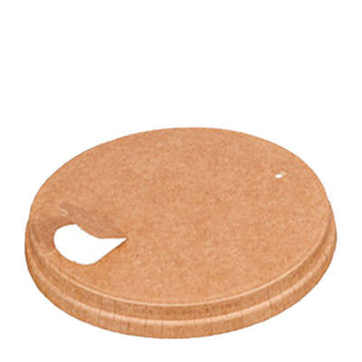 8-9-12 oz Perfore Delikli Karton Sıcak İçecek Kapağı Kraft