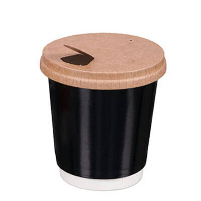 8-9-12 oz Perfore Delikli Karton Sıcak İçecek Kapağı Kraft