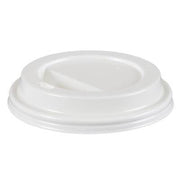 8-9 oz Plastik Sıcak İçecek Kapağı Beyaz