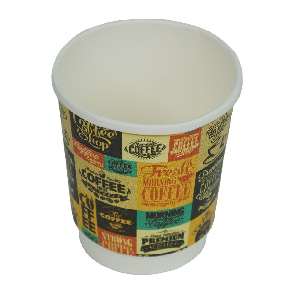 8 oz Desenli Double Wall Bardak