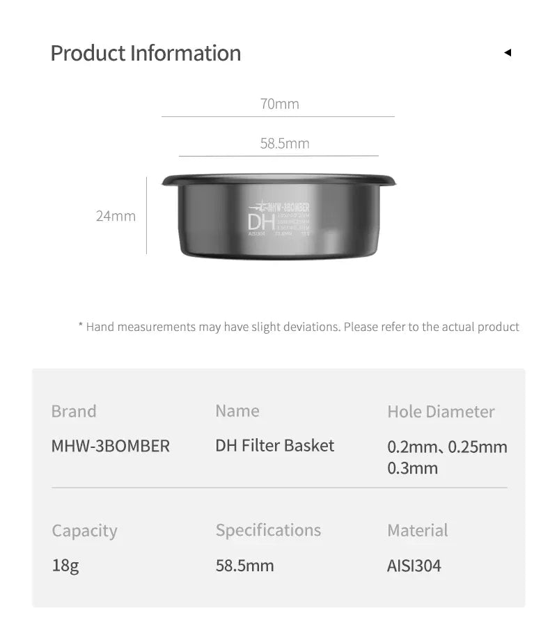 MHW-3BOMBER DH Espresso Sepeti - 18 gr
