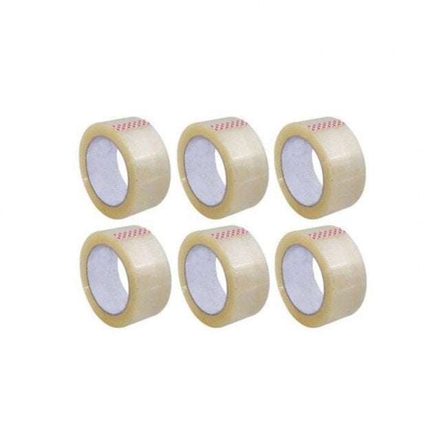 6 Adet Şeffaf Koli Bandı 45 mm x 100 Metre