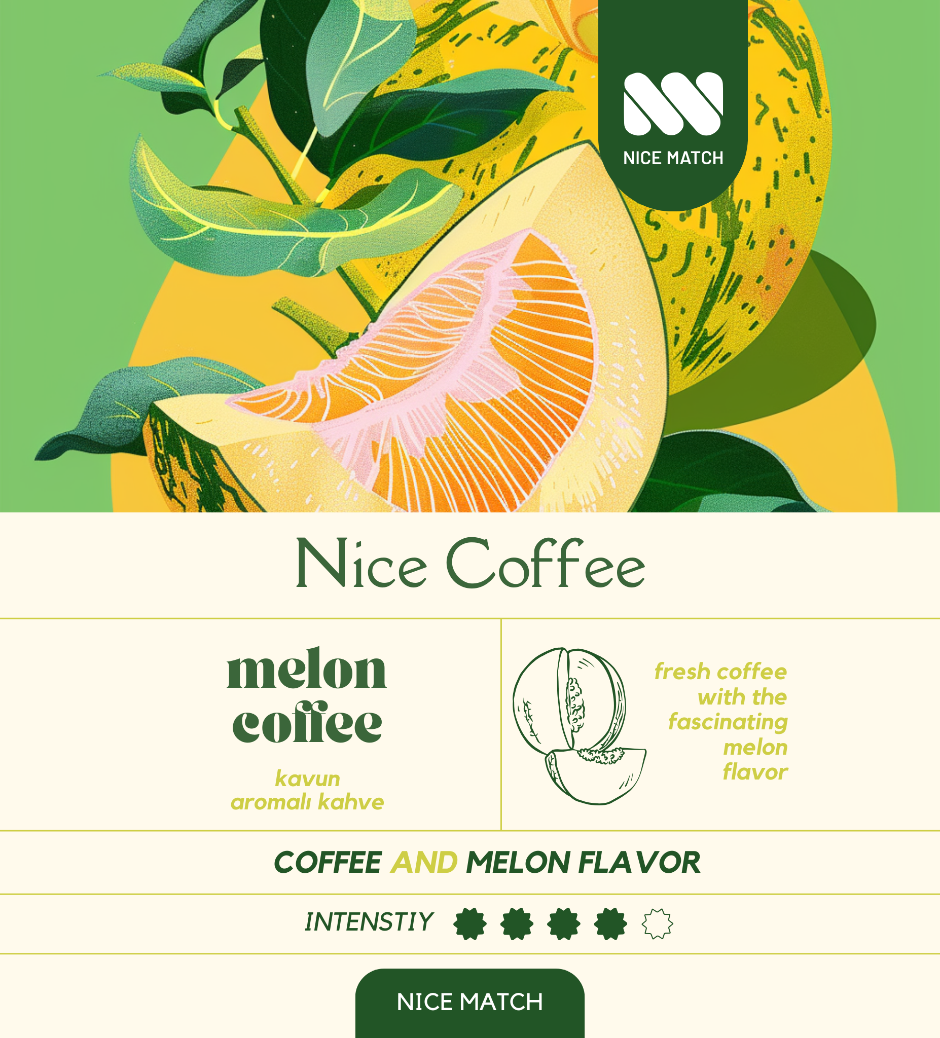 Melon Coffee Kavun Aromalı Kahve Filtre Kahve