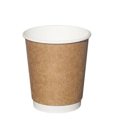 8oz Kraft Double Wall Karton Bardak - Ekstra Kalın