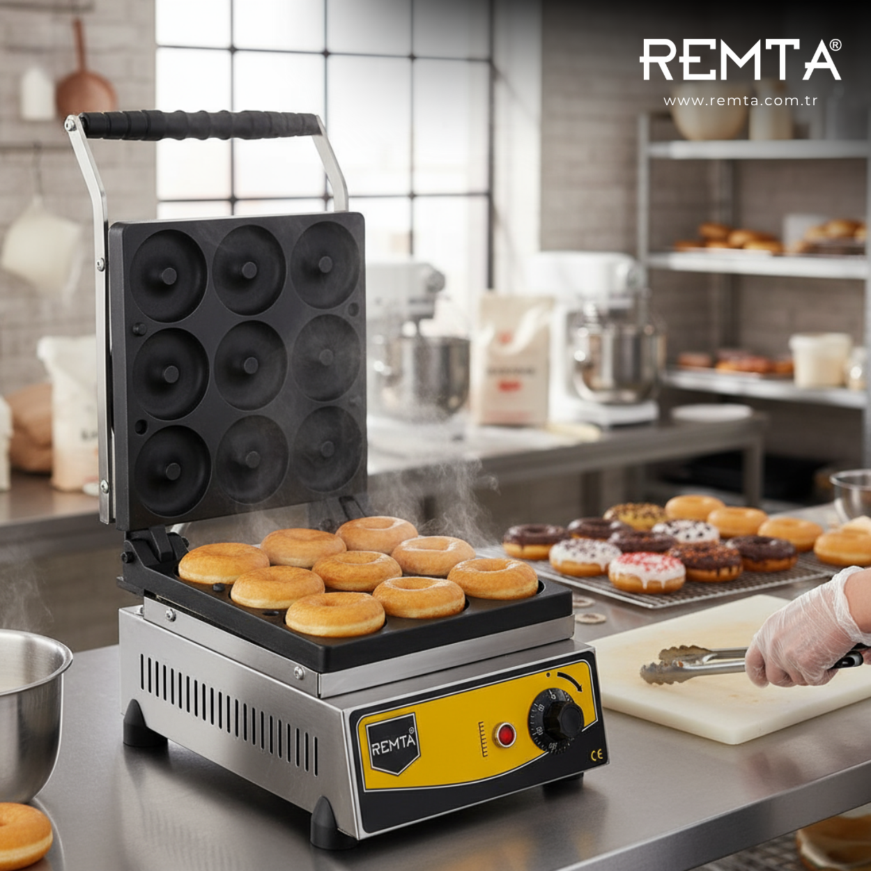 Remta 9'lu Donut Makinesi Elektrikli