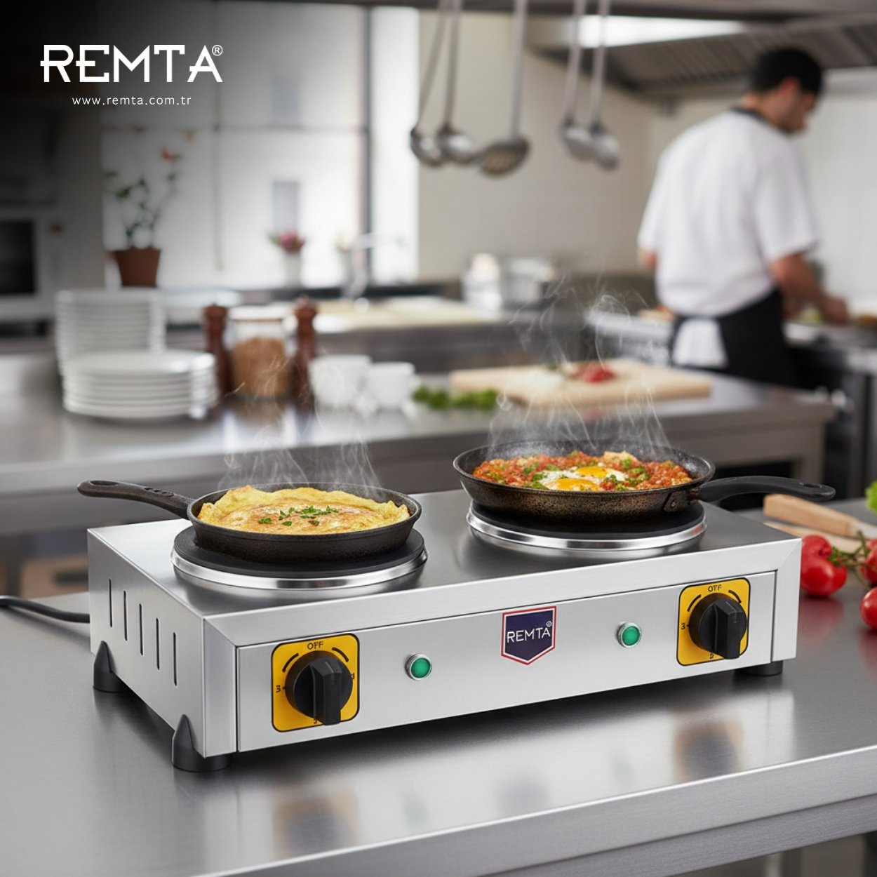 Remta İkili Pleyt Isıtıcı 19 cm Çap