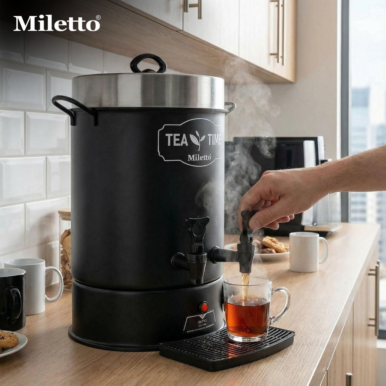 Miletto 120 Bardak Black Çay Makinesi 11,5 lt - MR23S