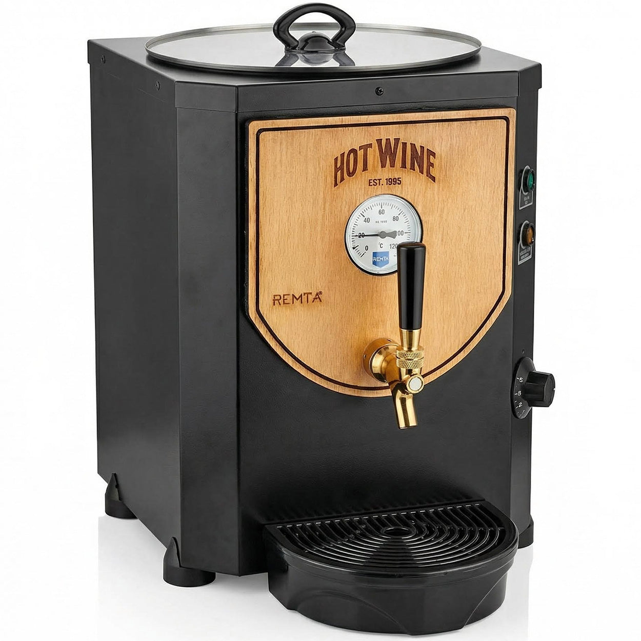 Remta Profesyonel Sıcak Şarap Makinesi - Şarap Isıtıcı Siyah 9 lt - DE12(L)