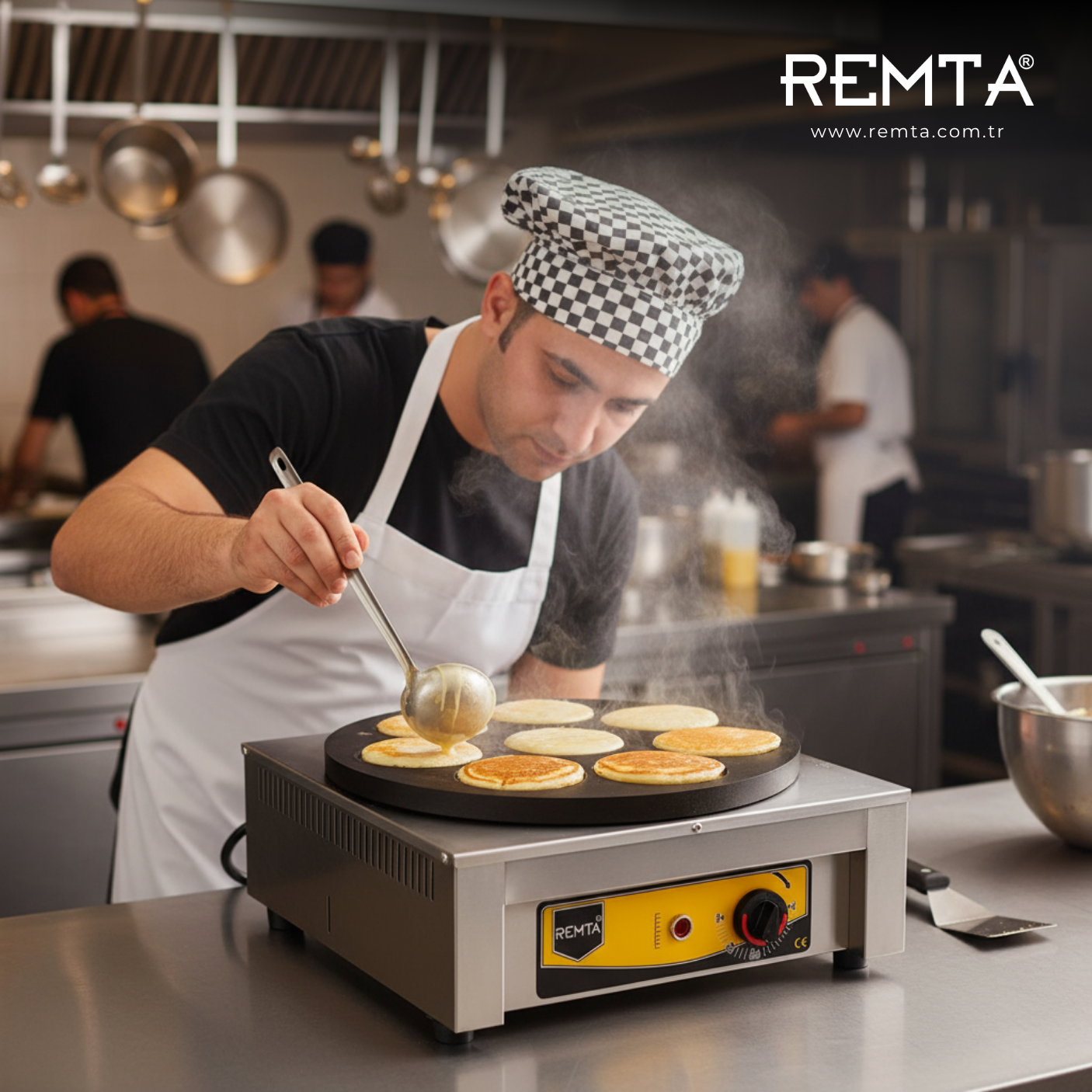 Remta 8'li Krep Pişirici Elektrikli 40 cm Çap