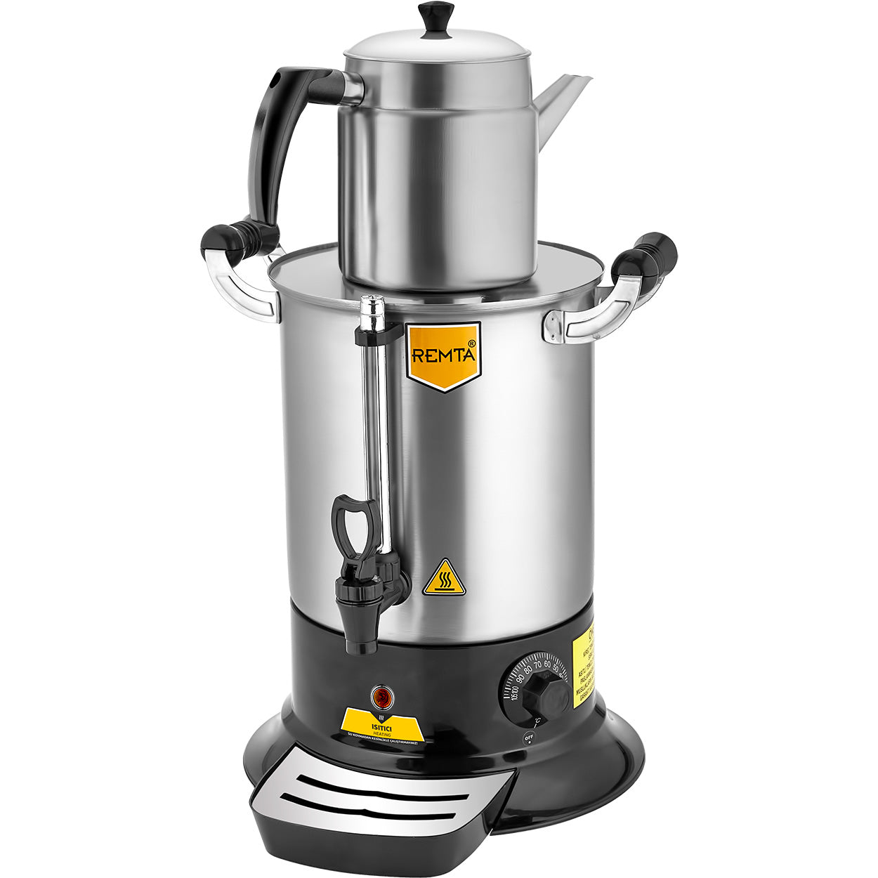 Remta Platin Model Tek Demlikli Çay Makinesi 9 lt (Demlik Dahil)