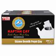 Kaptan Çay Süzen Demlik Poşet Siyah Koli, 5 KG