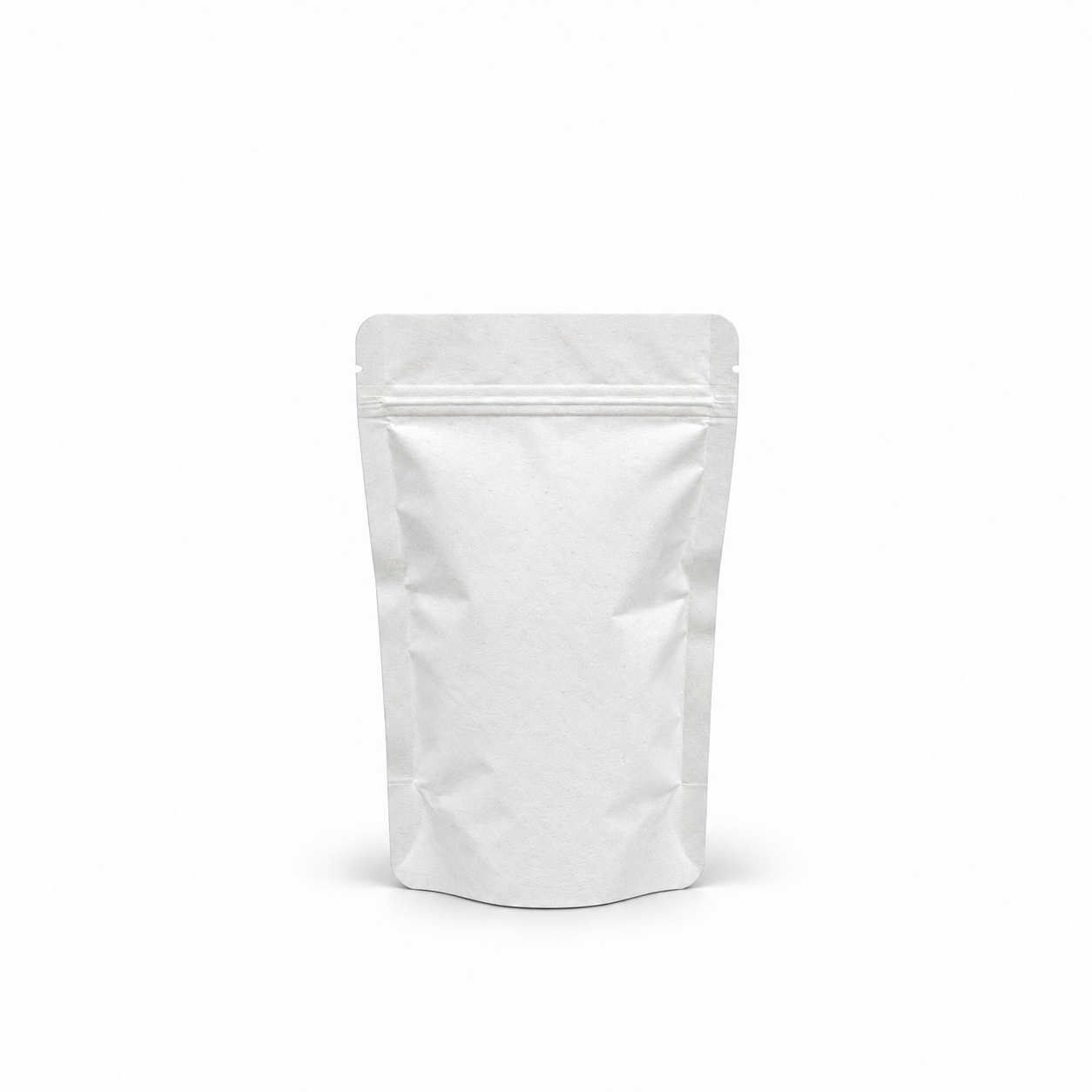 Beyaz Kraft Alüminyum Kilitli Doypack, 8,5 x 14,5 + 5 CM