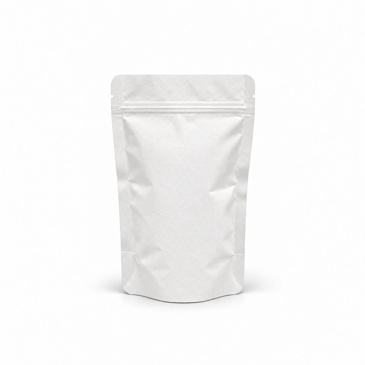 Beyaz Kraft Alüminyum Kilitli Doypack, 11 x 18,5 + 7 cm