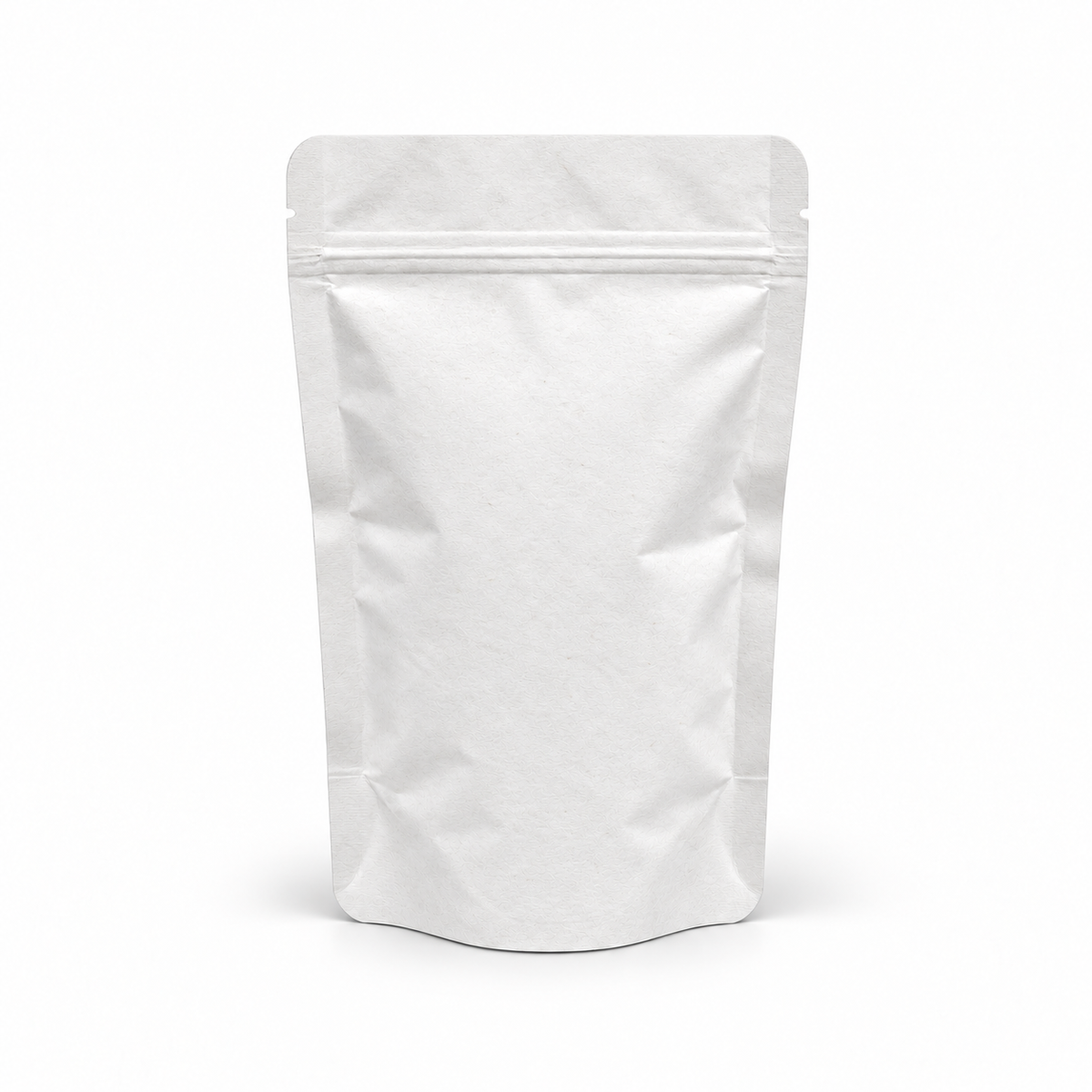 Beyaz Kraft Alüminyum Kilitli Doypack, 16 x 27 + 8 CM