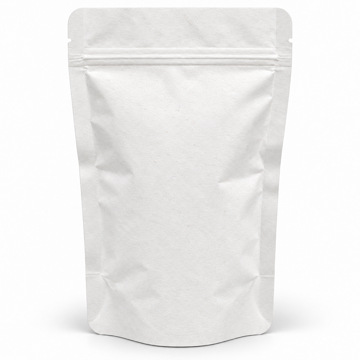 Beyaz Kraft Alüminyum Kilitli Doypack, 25 x 34 + 12 CM