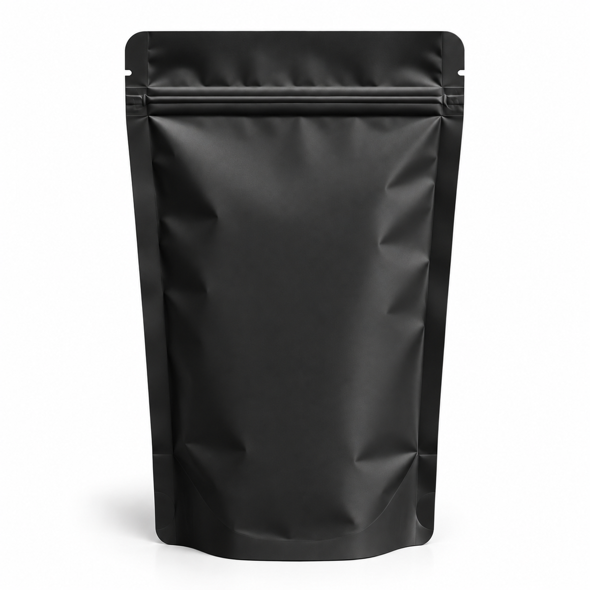 Mat Siyah Alüminyum Kilitli Doypack, 8,5 x 14,5 + 5 cm