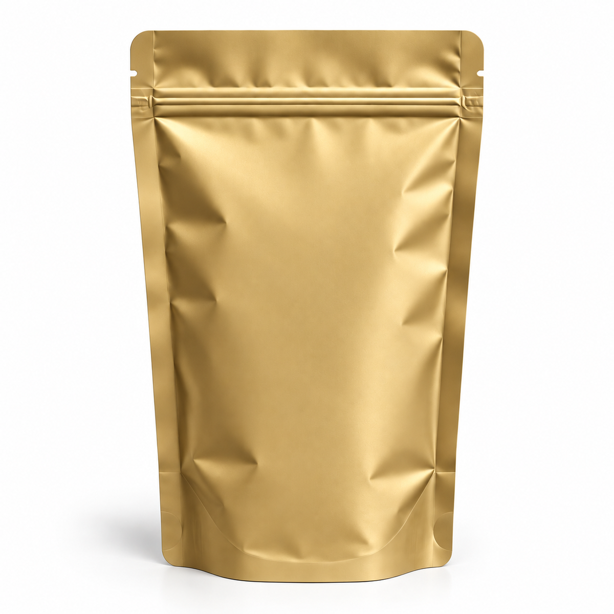 Mat Gold Alüminyum Kilitli Doypack, 8,5 x 14,5 + 5 cm