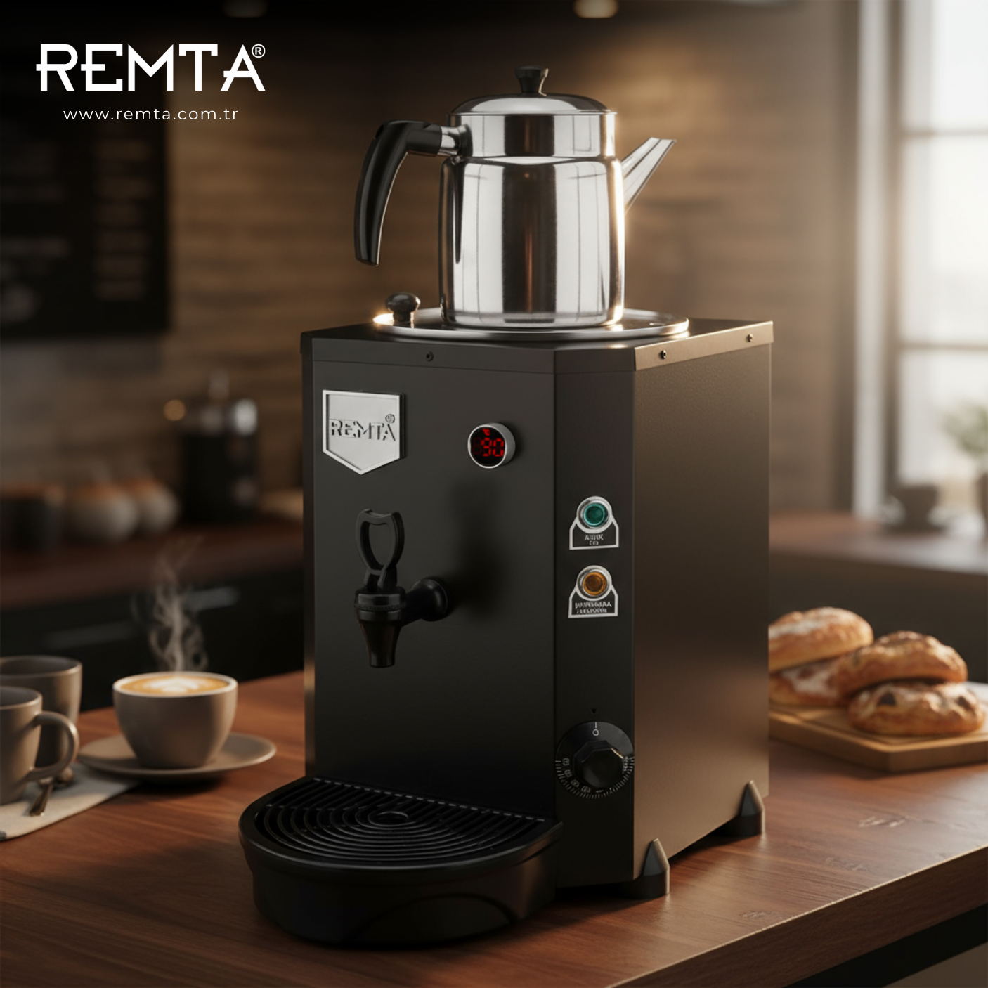 Remta Tek Demlikli 8 lt Jumbo Çay Makinesi