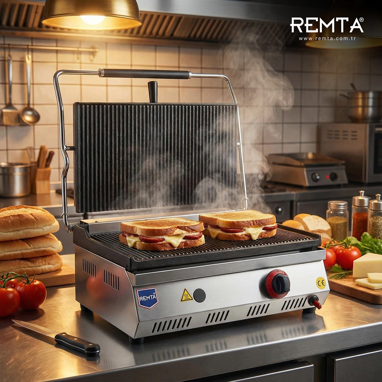 Remta 20 Dilim Tost Makinası Gazlı CE Belgeli - R121B