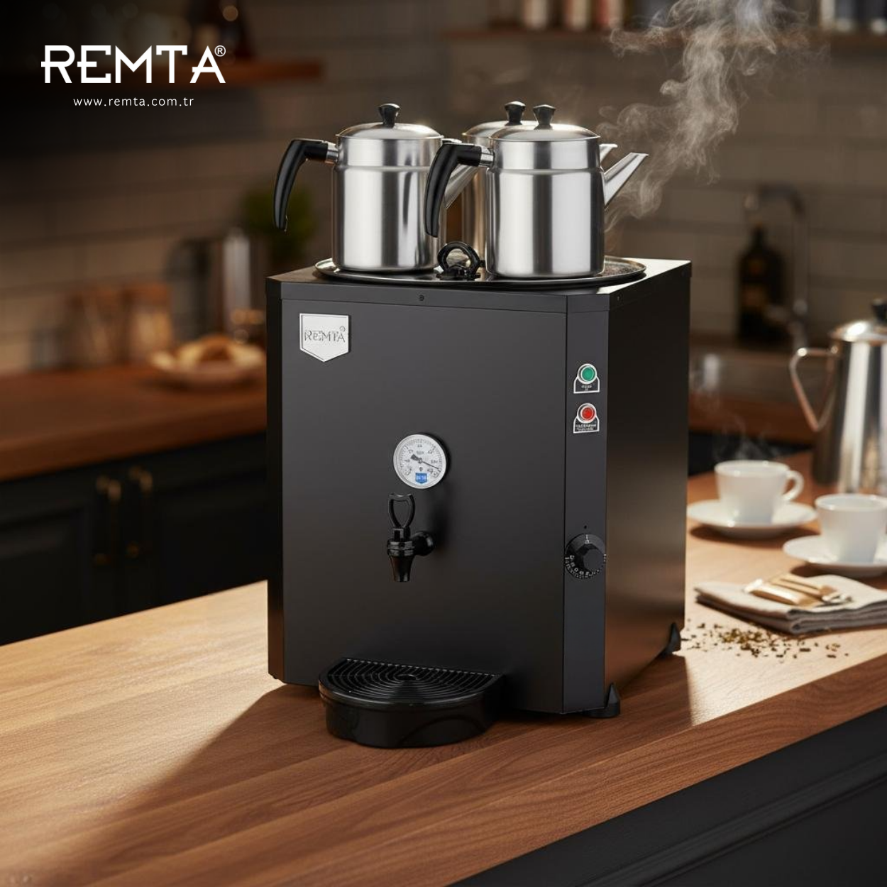 Remta 3 Demlikli 40 lt Jumbo Çay Makinesi