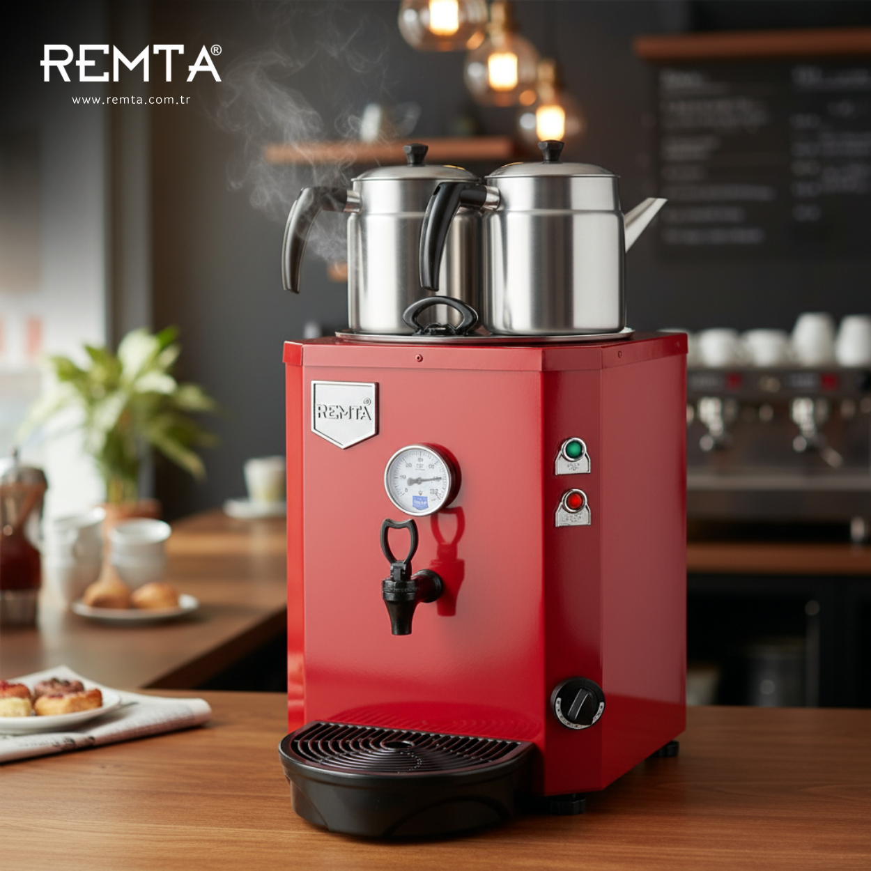 Remta 2 Demlikli 15 lt Jumbo Çay Makinesi