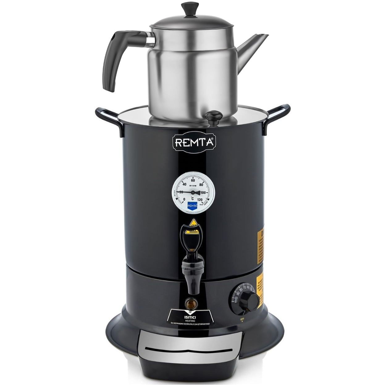 Remta Tek Demlikli Elite Çay Makinesi 10 lt Siyah - EL12