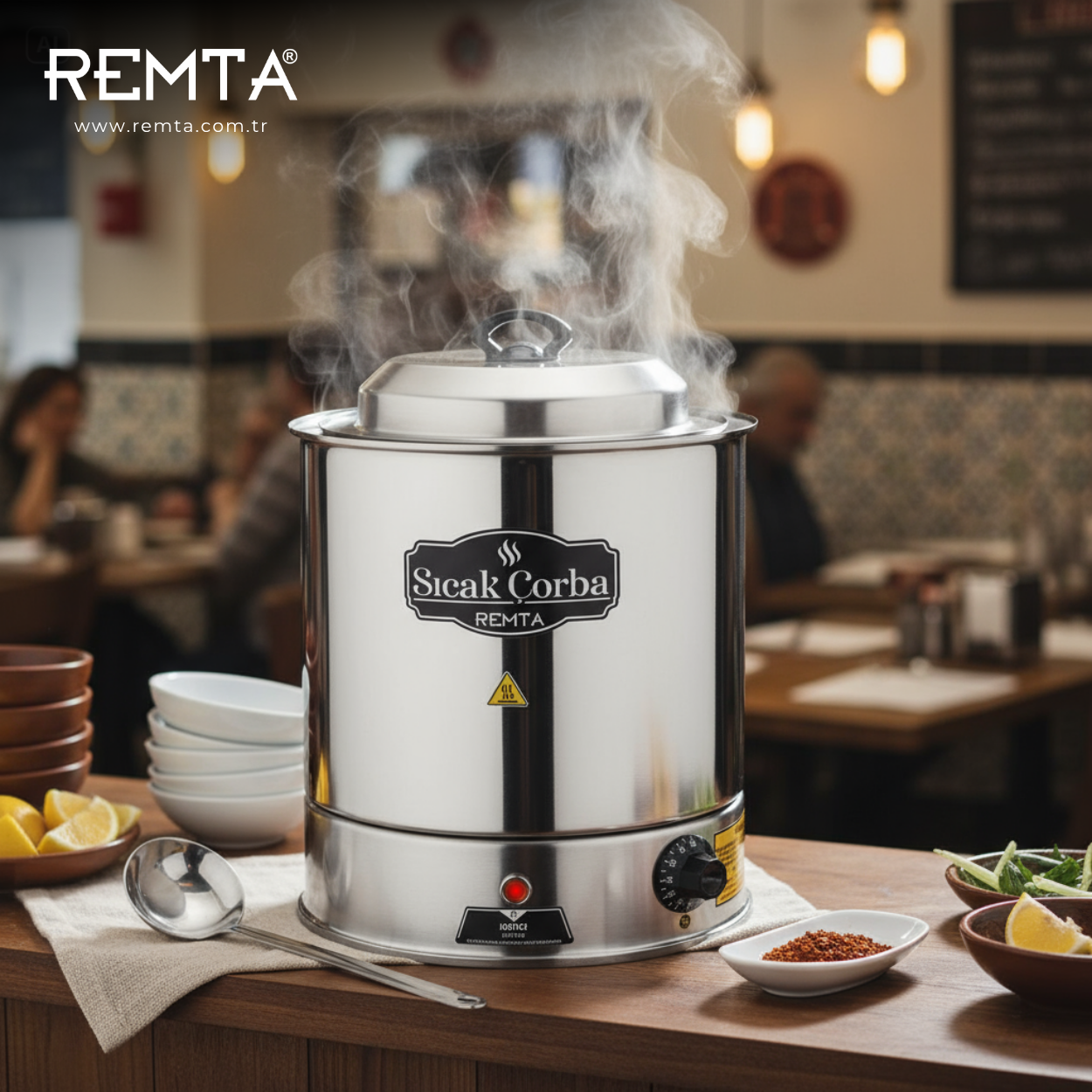Remta Çelik Model Maksi Çorba Isıtıcı 13 lt - CB14