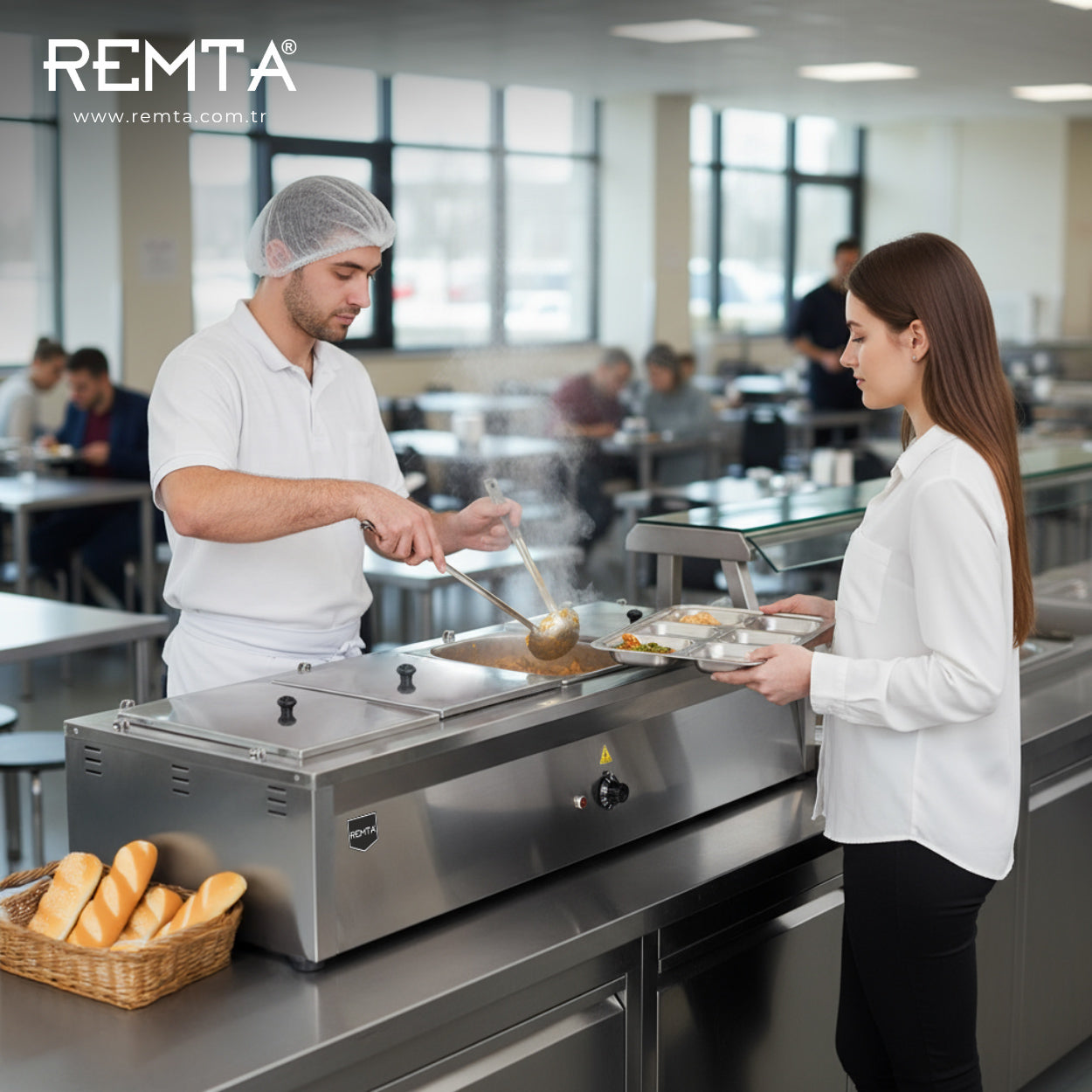 Remta 4'lü Set Üstü Benmari Elektrikli