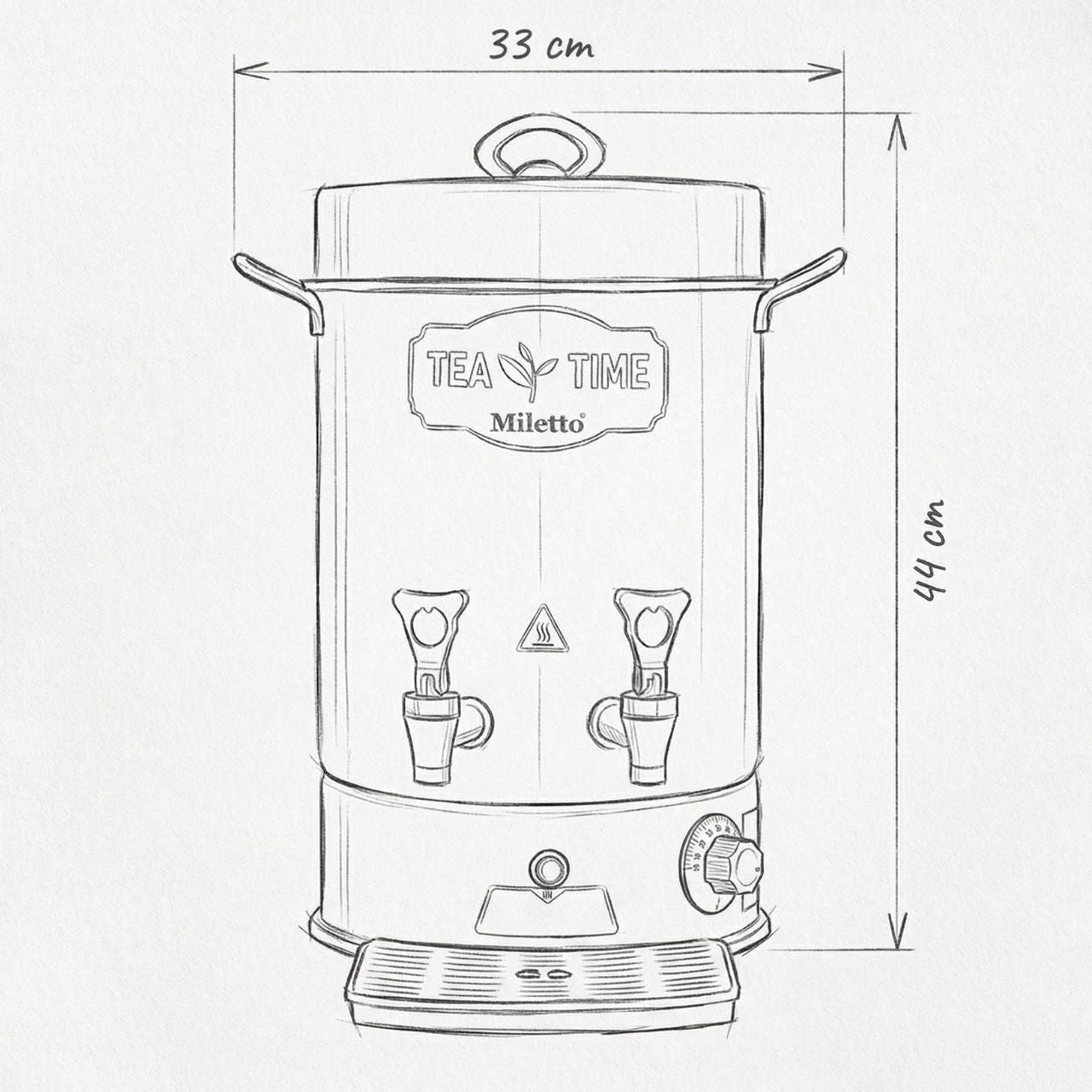 Miletto 120 Bardak Black Çay Makinesi 11,5 lt - MR23S