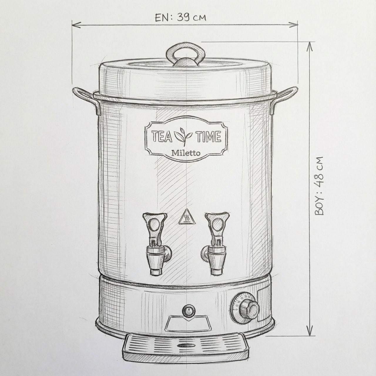 Miletto 250 Bardak Black Çay Makinesi 20,5 lt - MR25S