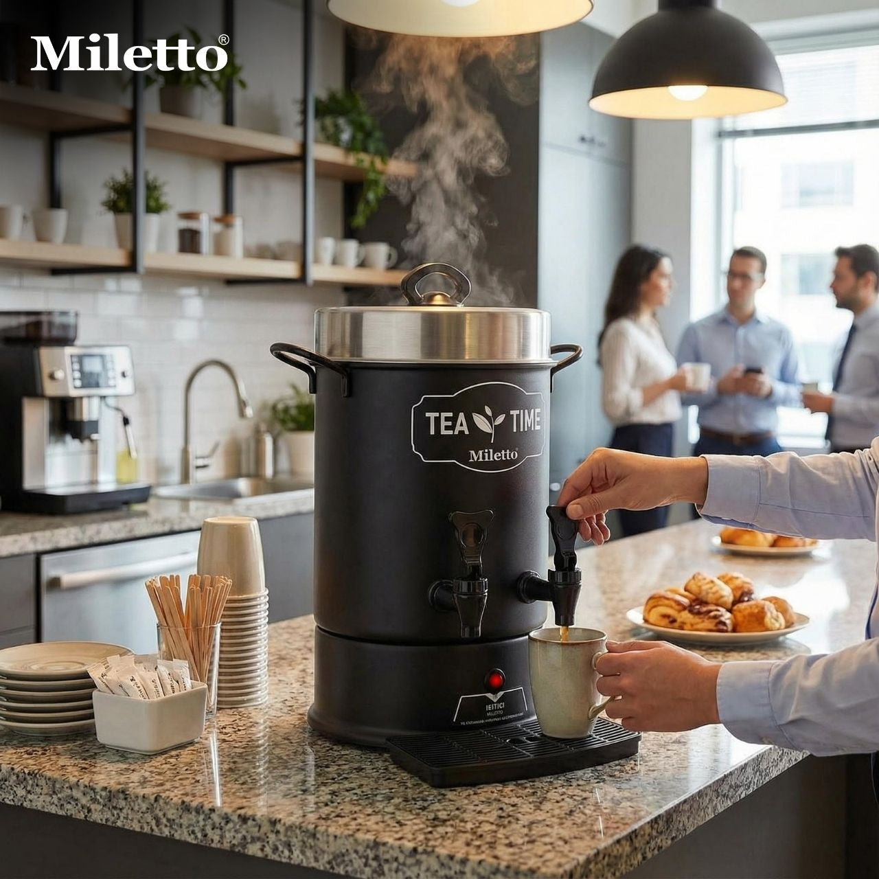 Miletto 60 Bardak Black Çay Makinesi 6,6 lt - MR21S