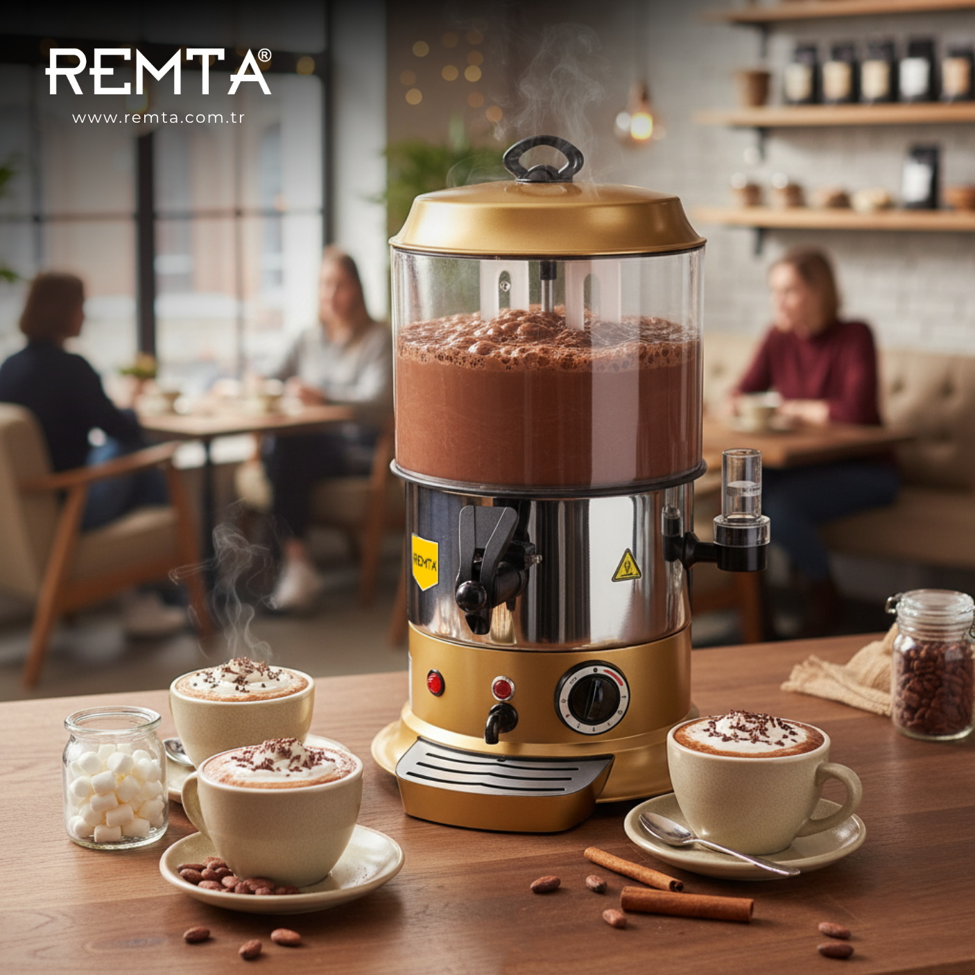 Remta Gold Model Sahlep ve Sıcak Çikolata Isıtıcı 9 lt - CS8