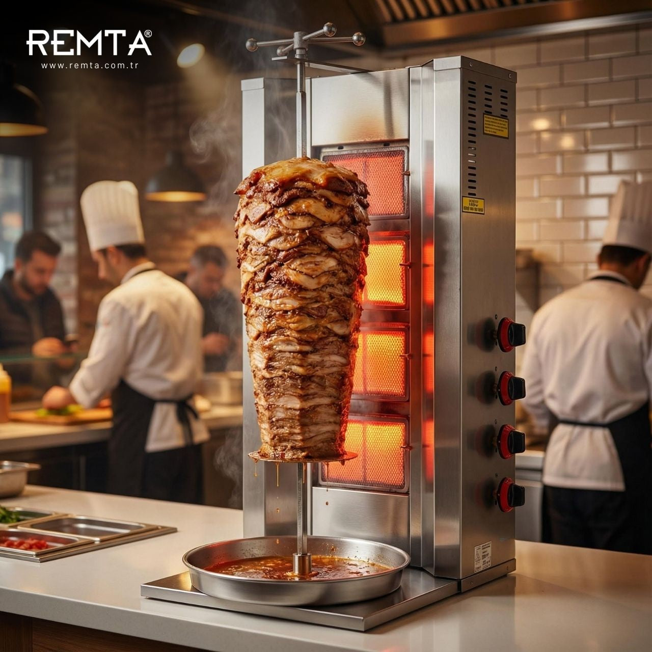 Remta 4 Radyanlı Gazlı (CE) Döner Ocağı - D08