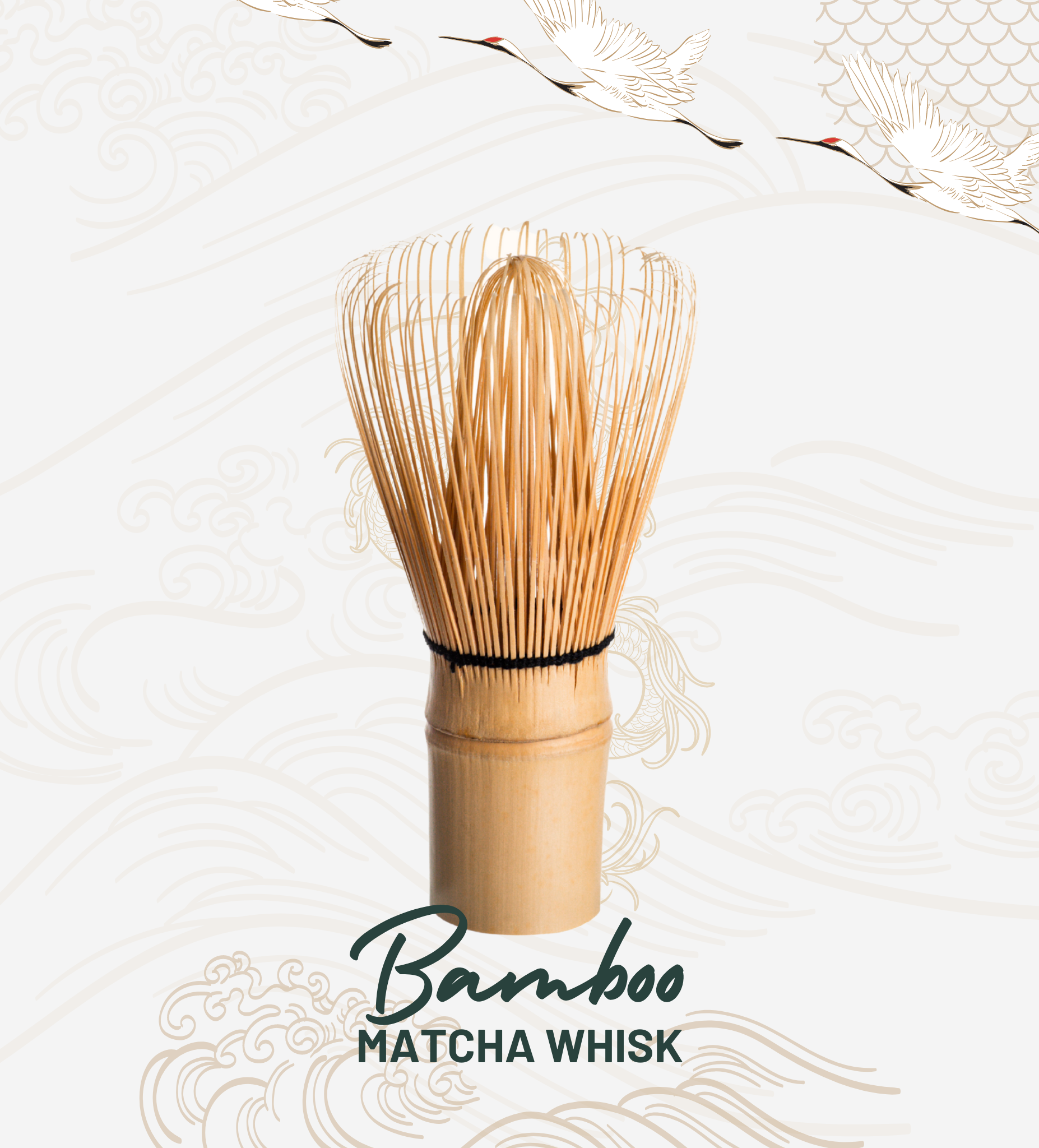 Premium Pure Matcha & Bamboo Matcha Whisk & Bamboo Matcha Spoon Set
