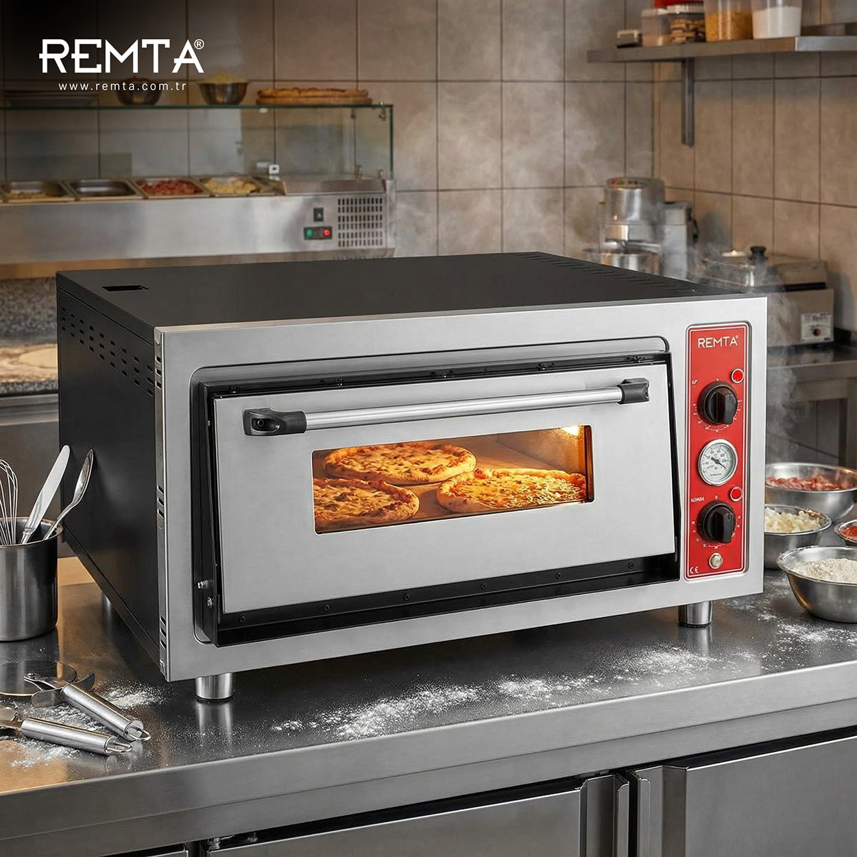 Remta Elektrikli Pizza Fırını 62x62 cm - S17