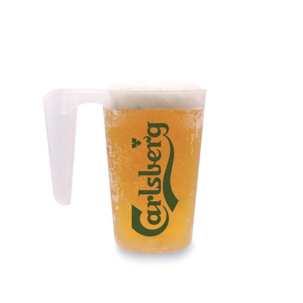 Şeffaf Stoklanabilir Kulplu Bardak, 568 ML