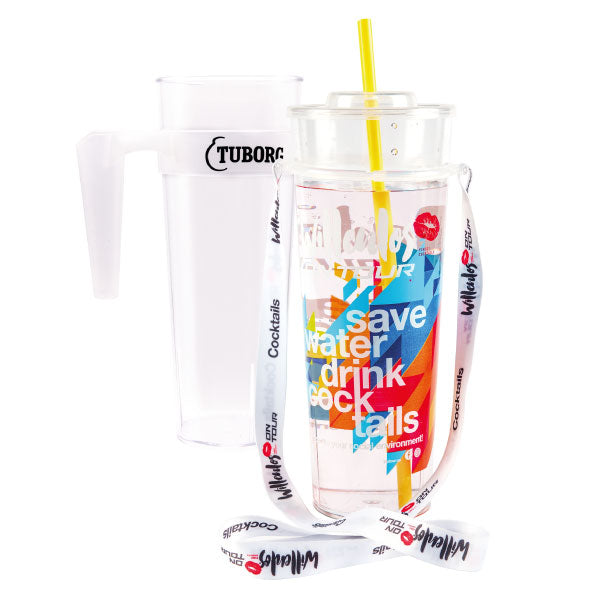 Şeffaf Tender Kokteyl Bardağı - Kapak, 1000 ML