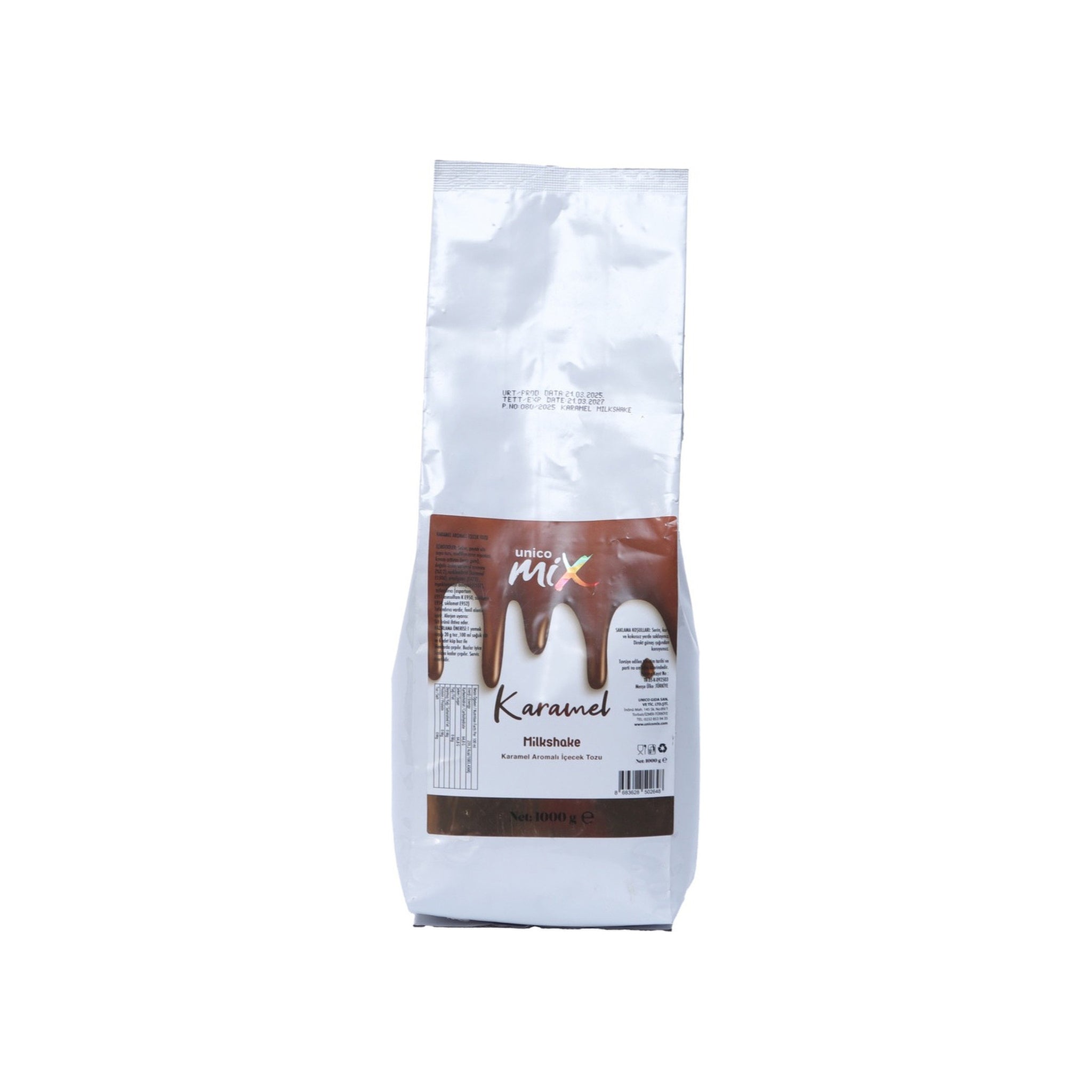 Unicomix Karamel Milkshake İçecek Tozu, 1000 GR