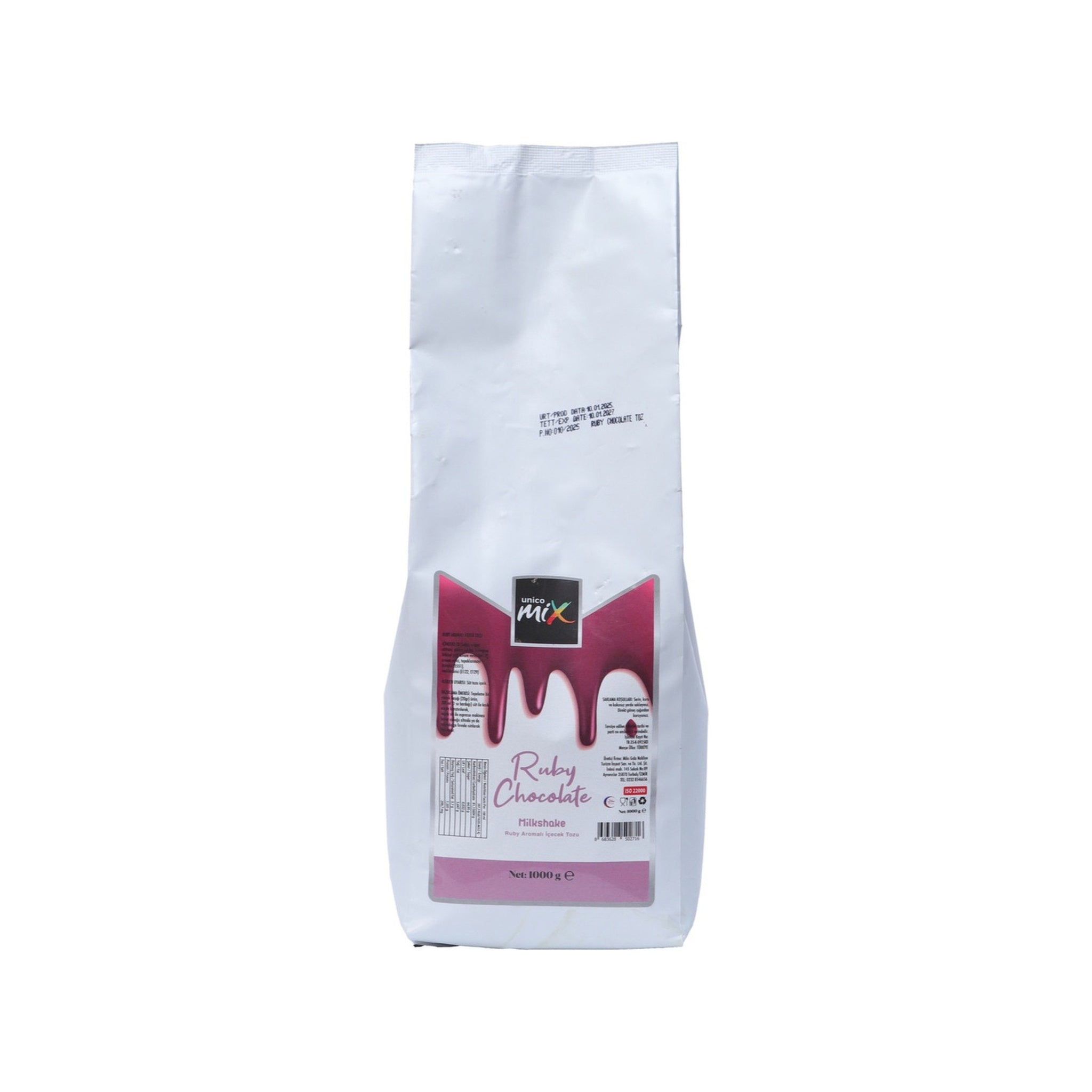 Unicomix Ruby Chocolate Milkshake İçecek Tozu, 1000 GR