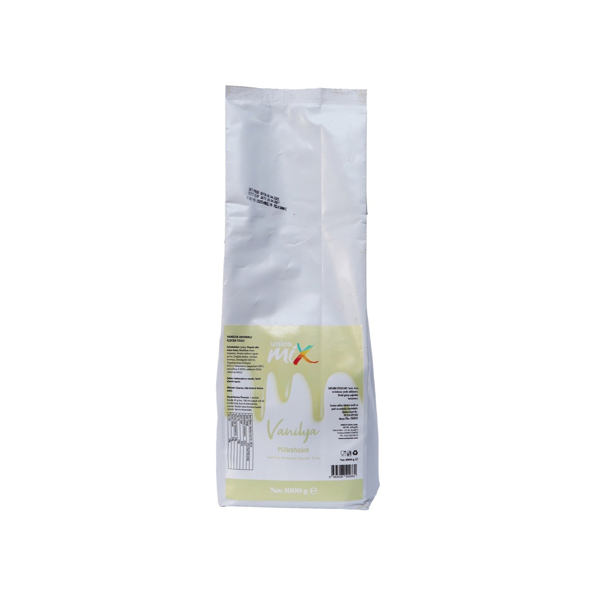 Unicomix Vanilya Milkshake İçecek Tozu, 1000 GR