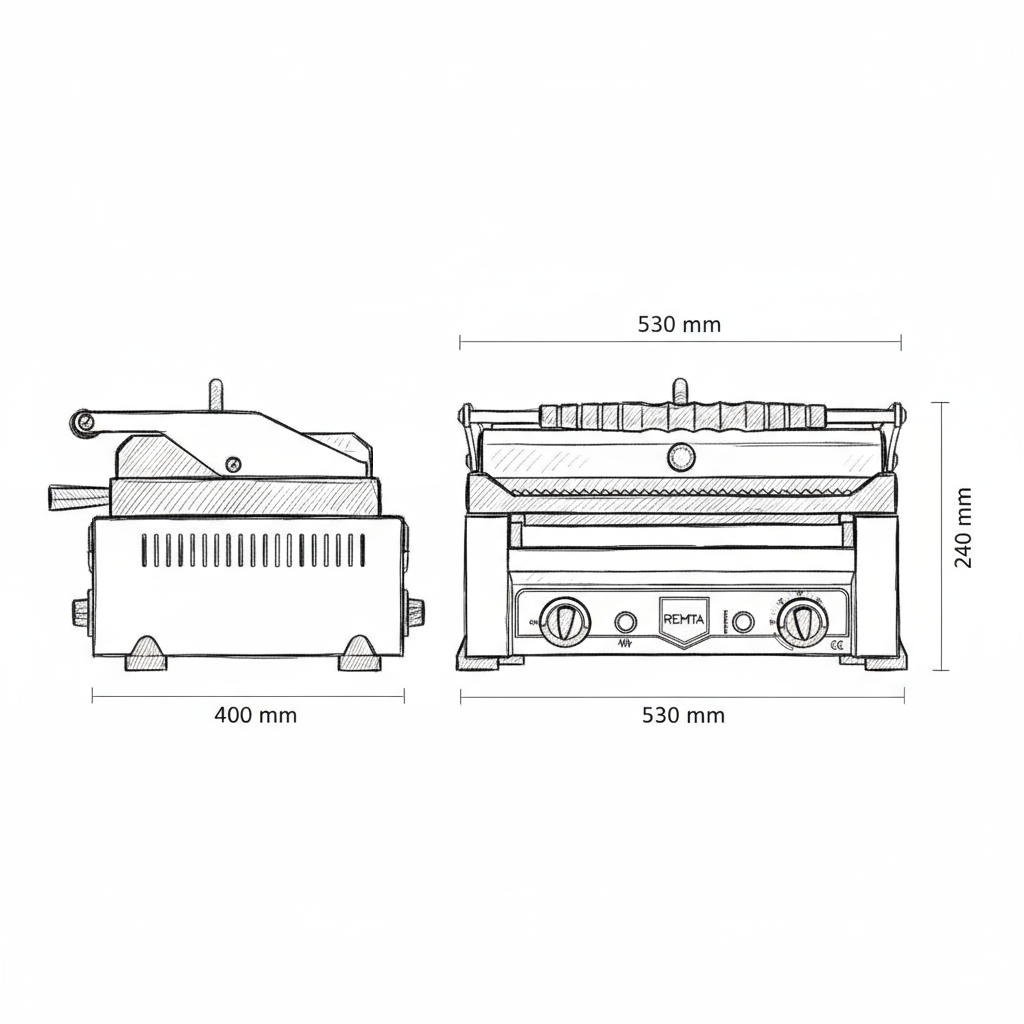 Remta 16 Dilim Premium Tost Makinası Elektrikli - R78