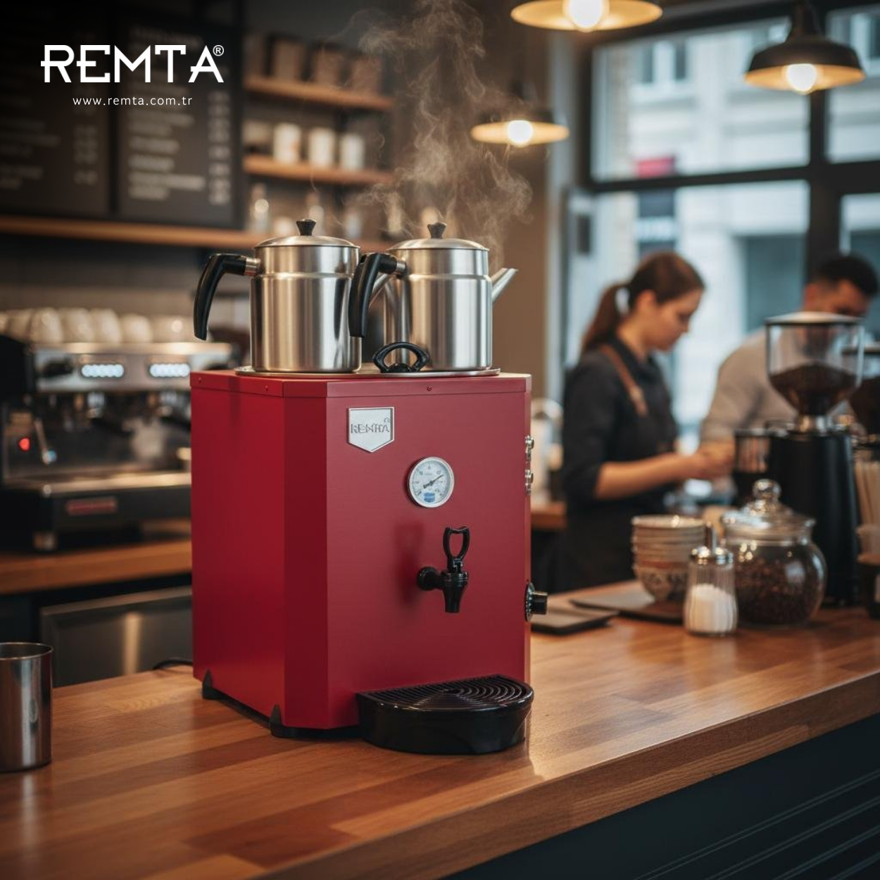 Remta 2 Demlikli 23 lt Jumbo Çay Makinesi