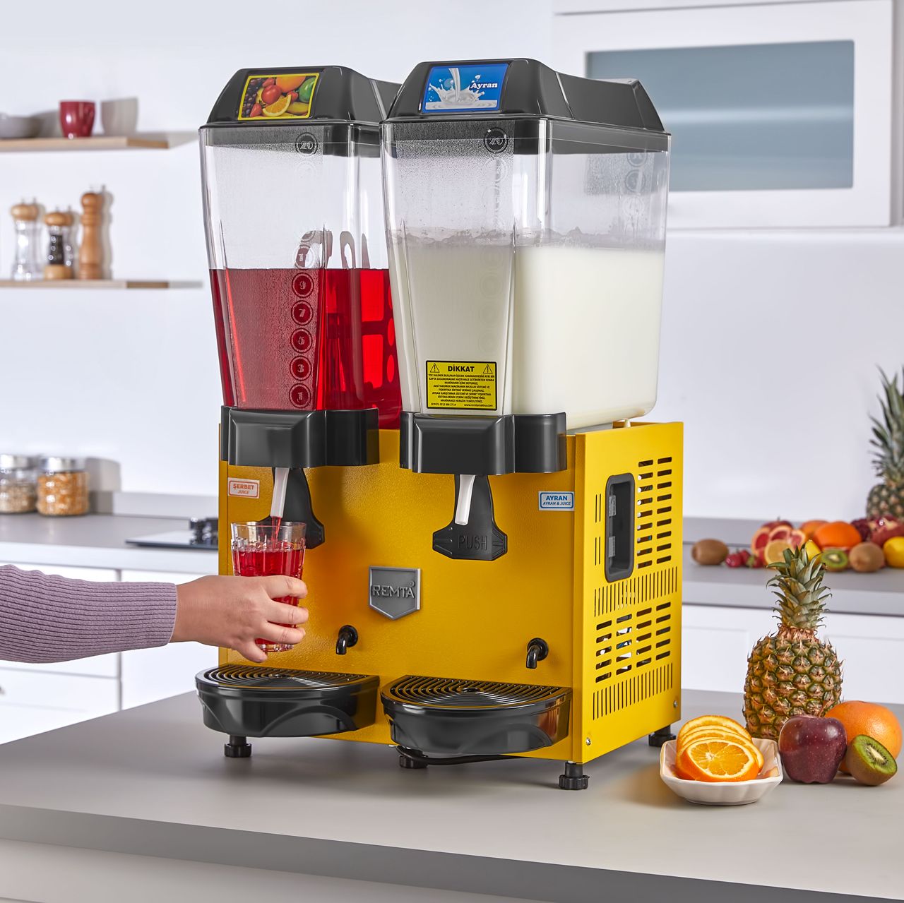 Remta Çiftli Şerbet+Ayran Soğutucu 20+20 lt