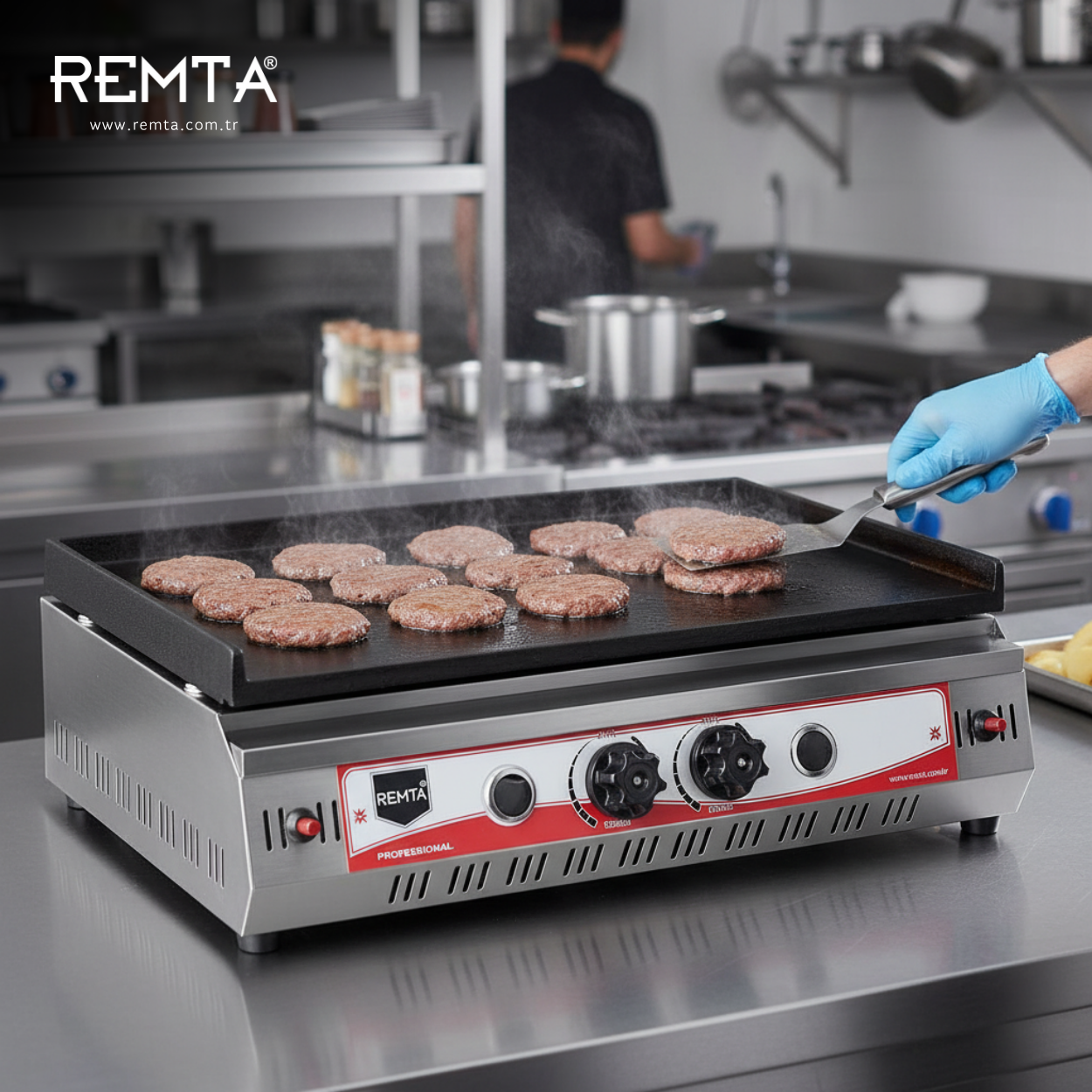 Remta 70 cm Tam Düz Döküm Izgara Gazlı CE
